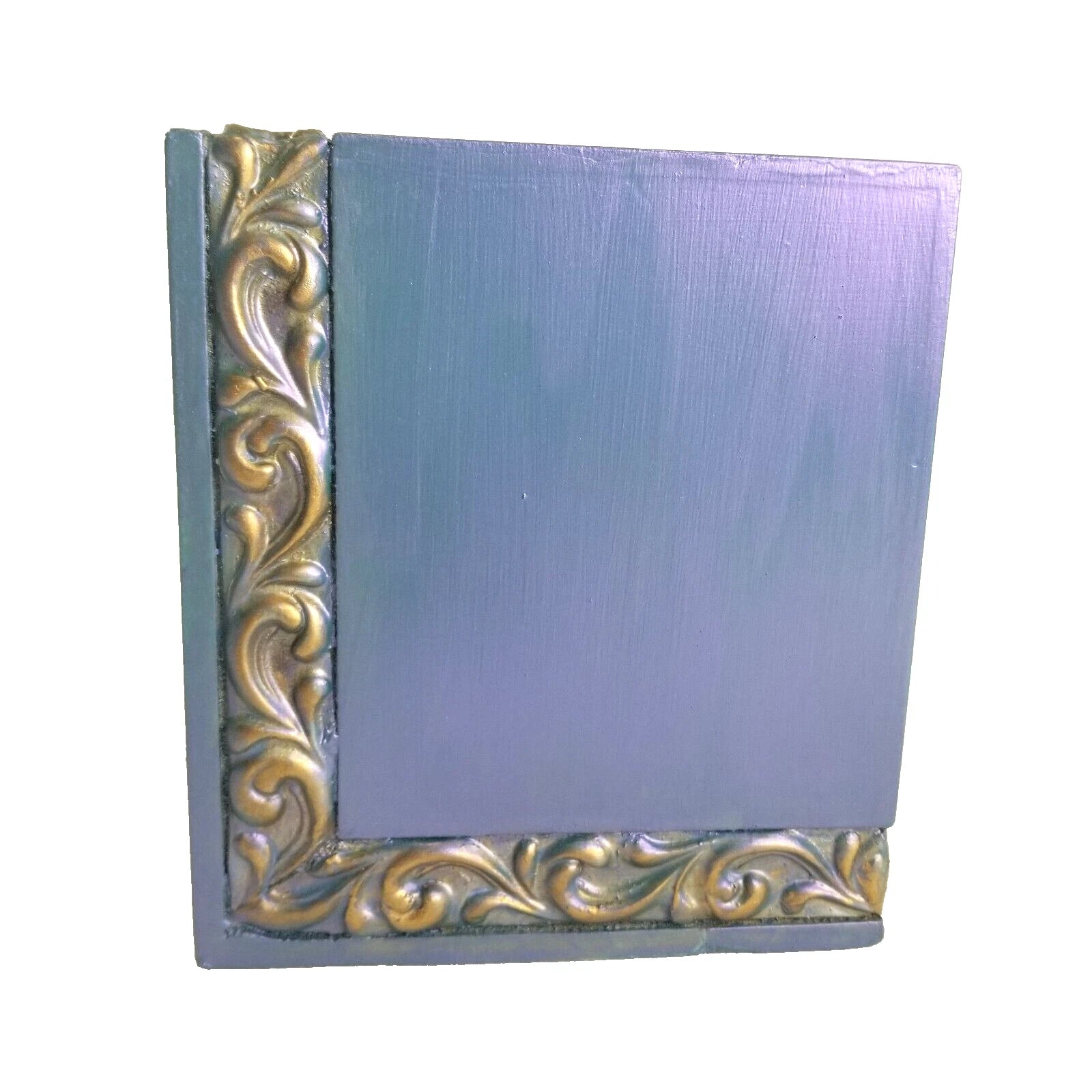 Tissue Box Cover Holder Blue Gold Details Acrylic Square | eBay