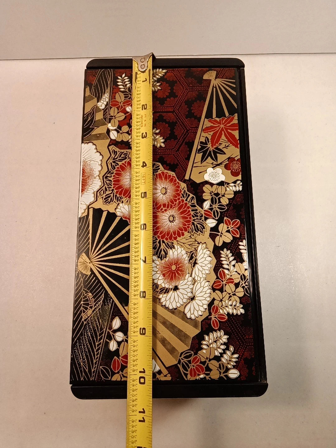 Vintage Asian Tissue Holder Box Mirrored Black Lacquered Yamanaka Floral Japan | eBay
