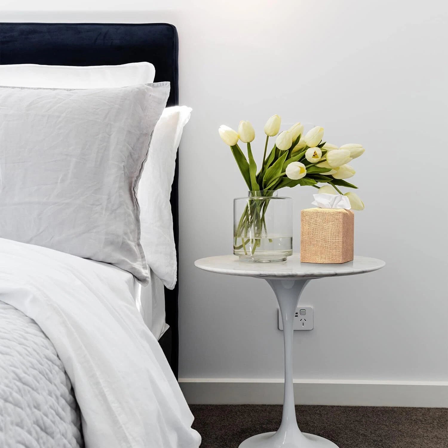 Burlap Square Tissue Box Cover - Decorative Cube for Home and Bathroom | eBay