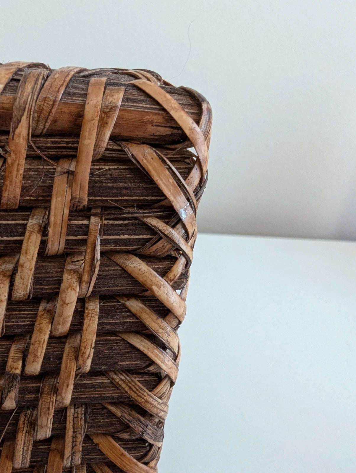 Wicker tissue box cover holder woven rattan square brown rustic boho primitive | eBay