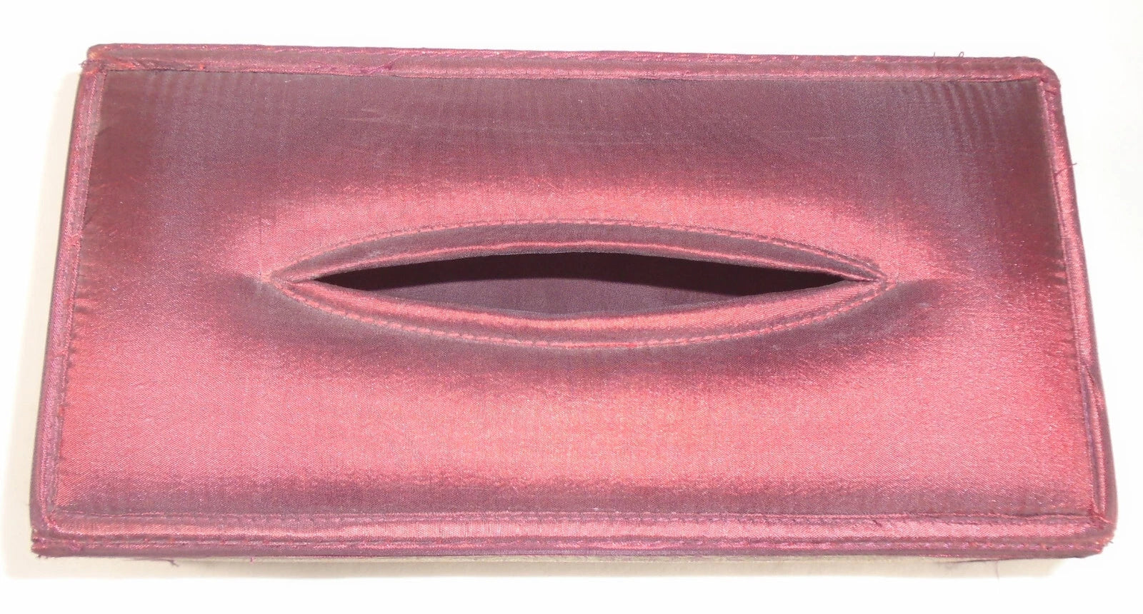 Reed Boho Tissue Box Cover, Natural Reed ECO Sustainable, plush silk, Dark Red | eBay