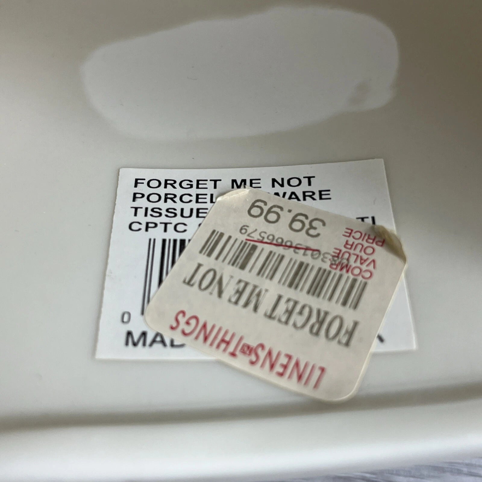 Croscill Forget Me Not Porcelain Tissue Box Cover Floral Linens 'n Things NEW | eBay