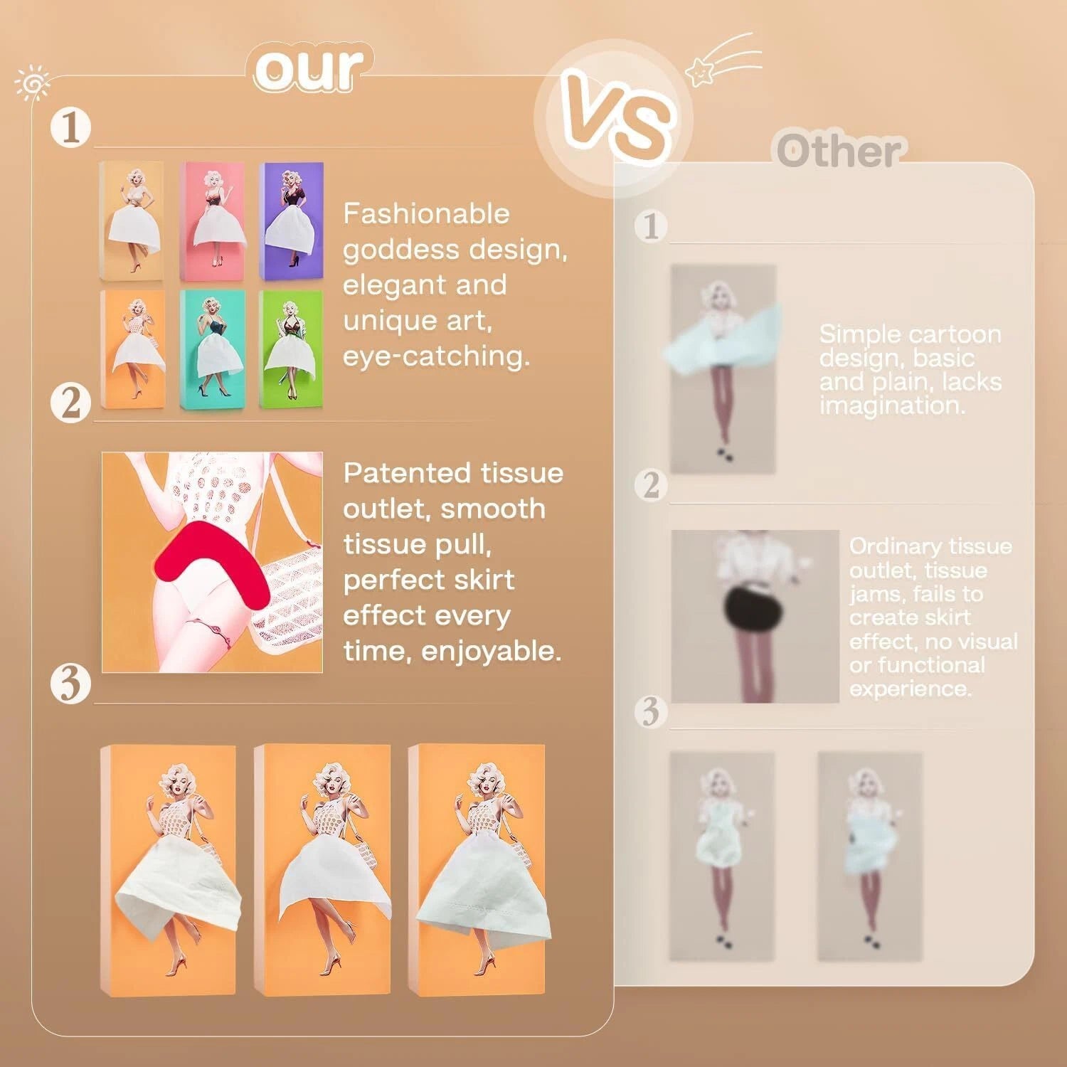 Funny Skirt Tissue Box Cover - Vintage Classy Cute Lady Skirt Box Holder | eBay