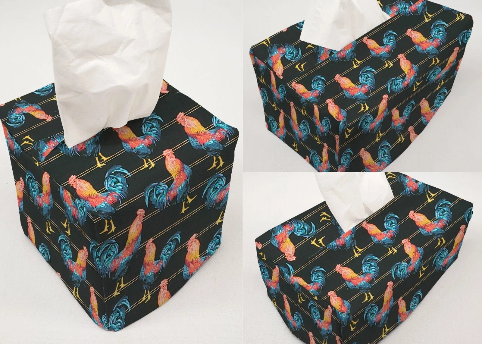 Roosters Tissue Box Cover (2 Colors Available) | eBay