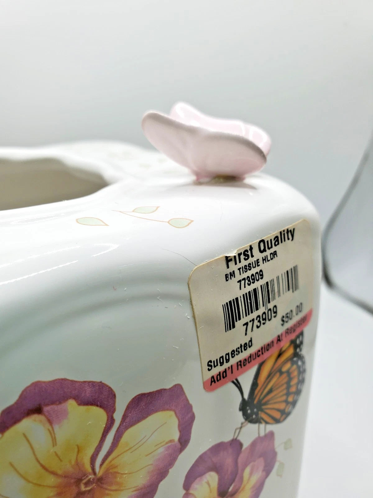 Lenox Butterfly Meadow Tissue Box Cover RETIRED - REPAIRED - SEE PICTURES | eBay