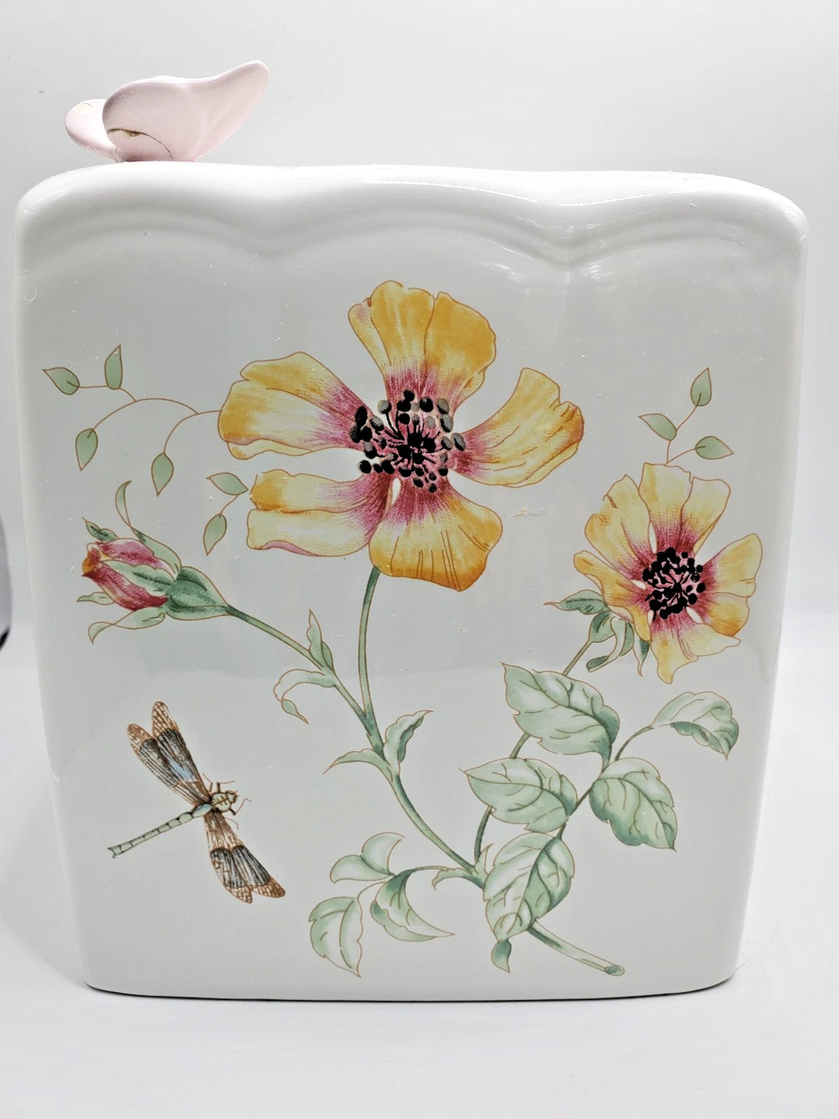 Lenox Butterfly Meadow Tissue Box Cover RETIRED - REPAIRED - SEE PICTURES | eBay