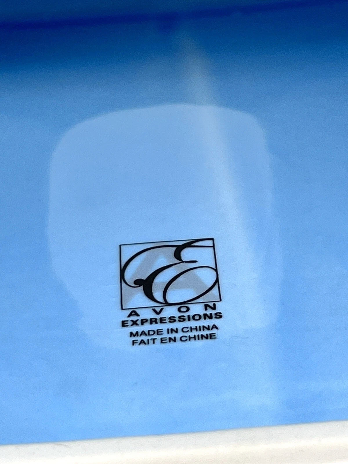 Avon Expressions Ceramic Square Tissue Box Cover Holder Blue Floral Butterfly | eBay