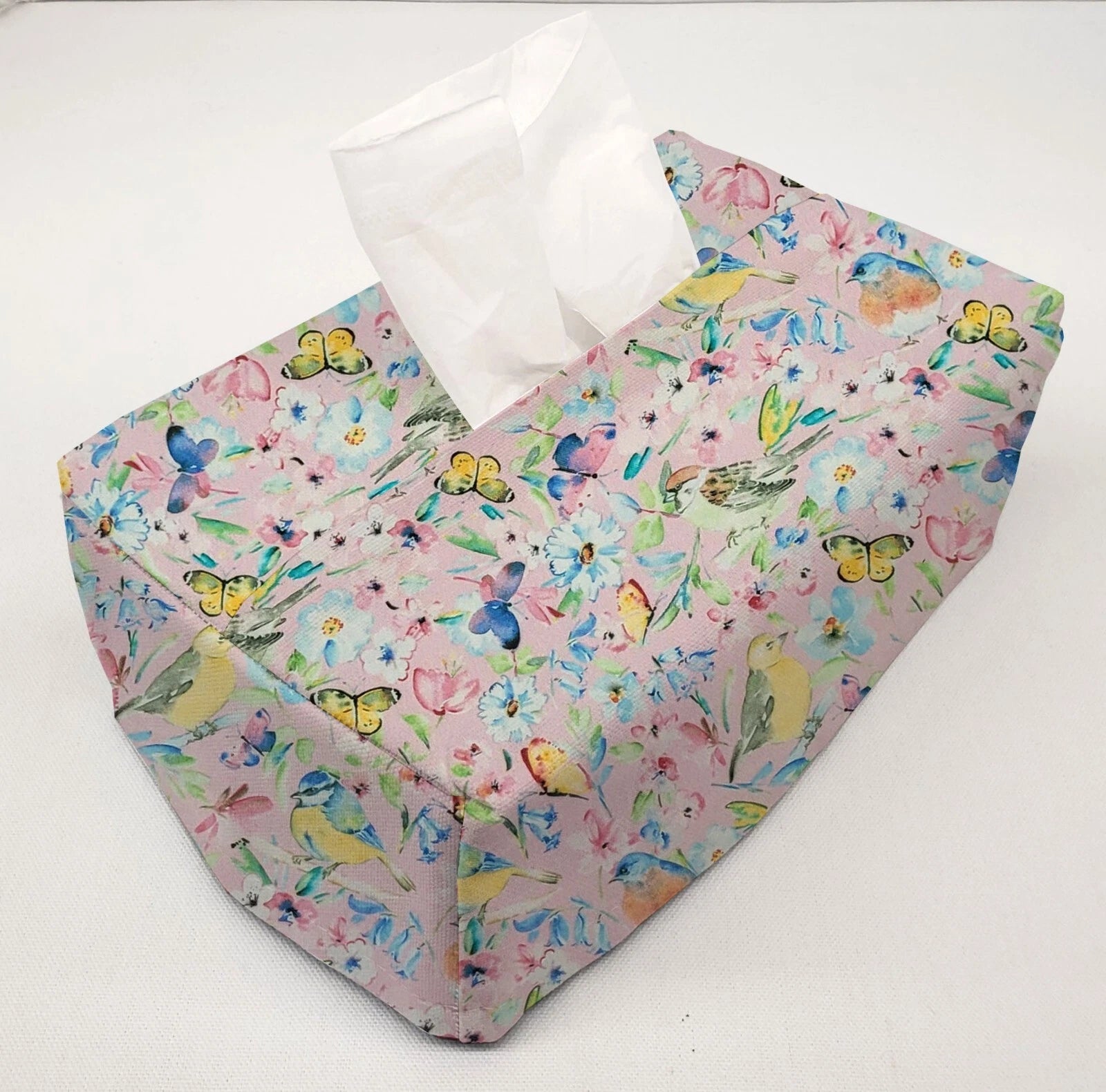 Birds & Butterflies in Blooms Tissue Box Cover (4 Colors Available) | eBay
