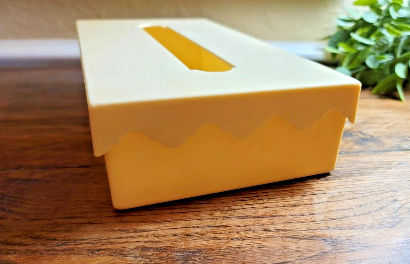 Vintage Retro 60's Amesware Tissue Box Holder w/Lid Solid Yellow Plastic | eBay