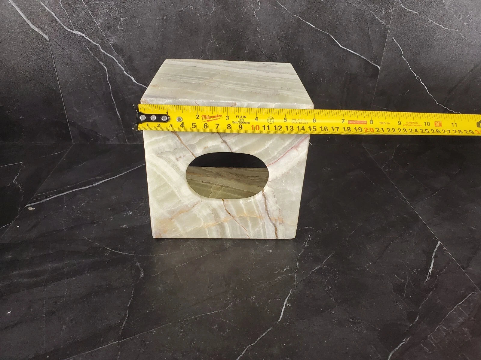 Onyx Stone Tissue Box Cover, Green Gray, Facial Tissue Bathroom Accessory, Cube | eBay