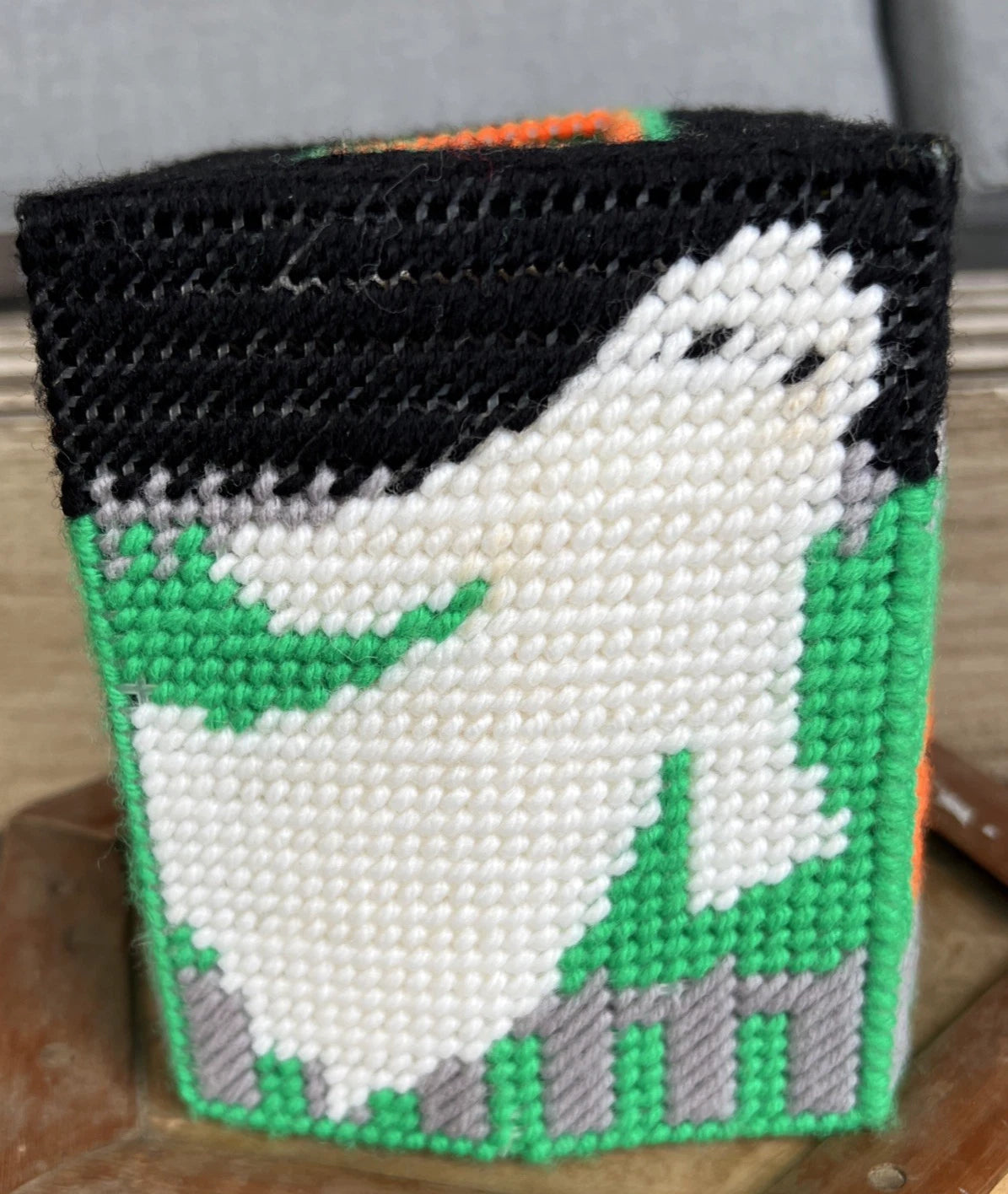 Vintage square handmade Halloween Tissue box holder ghost, cat jack o lantern | eBay