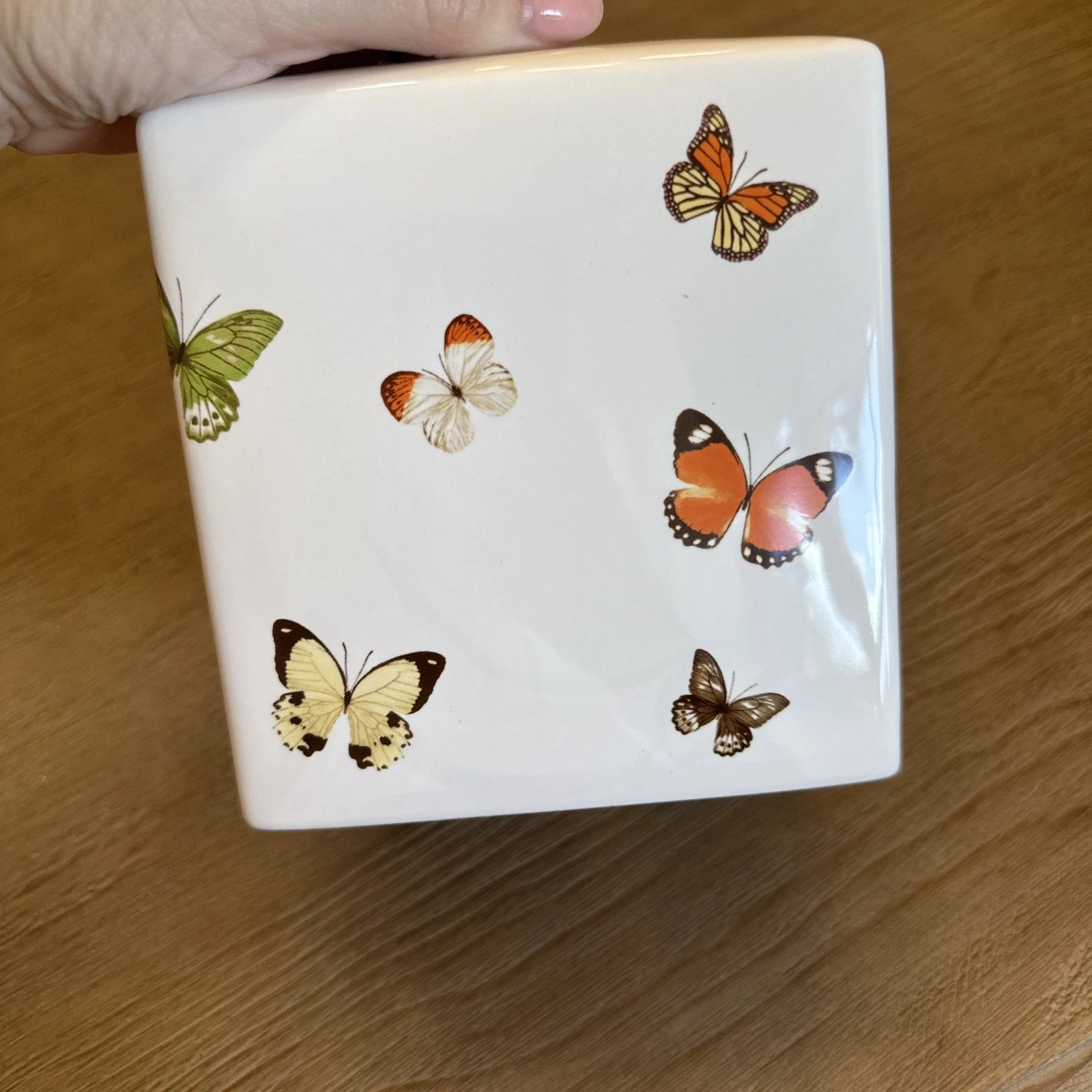 Ceramic Butterfly Tissue Box- By Isaac Mizrahi- Great Condition | eBay