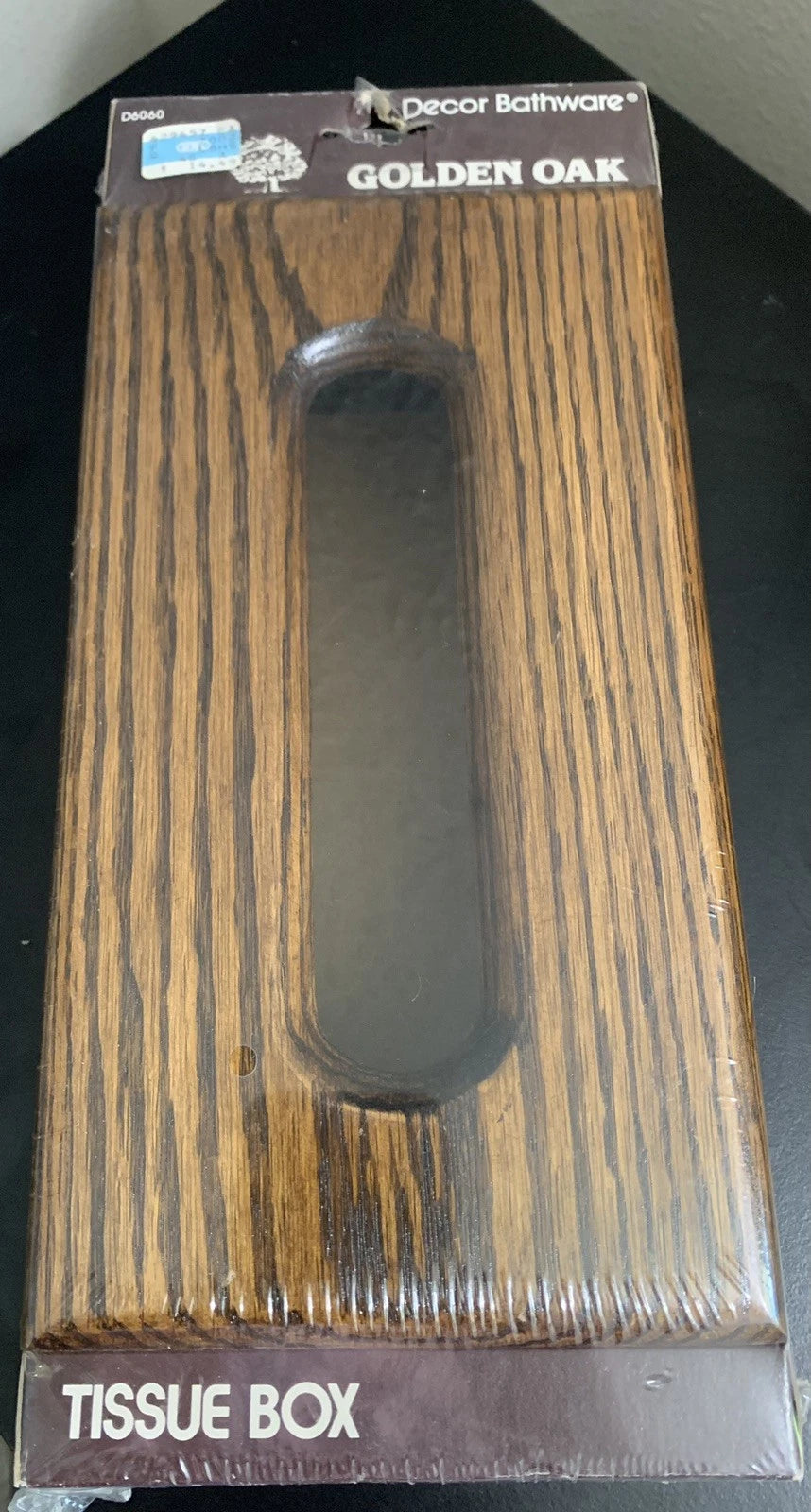 Vintage SOLID OAK WOOD Tissue Kleenex Box HOLDER New Sealed In Pkg FARMHOUSE Hm | eBay