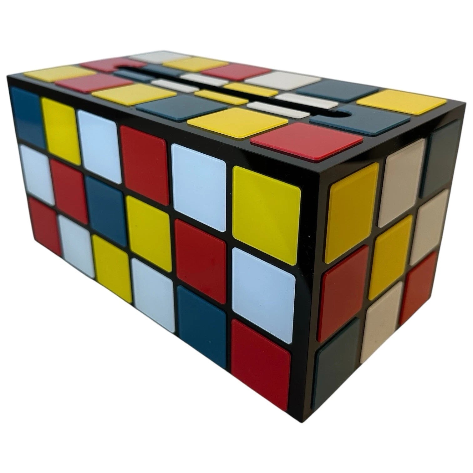 Rubix Cube Tissue Box Cover Standard 5-1/4 x 9-7/8 x 4-7/8" Magnetic Closure NEW | eBay
