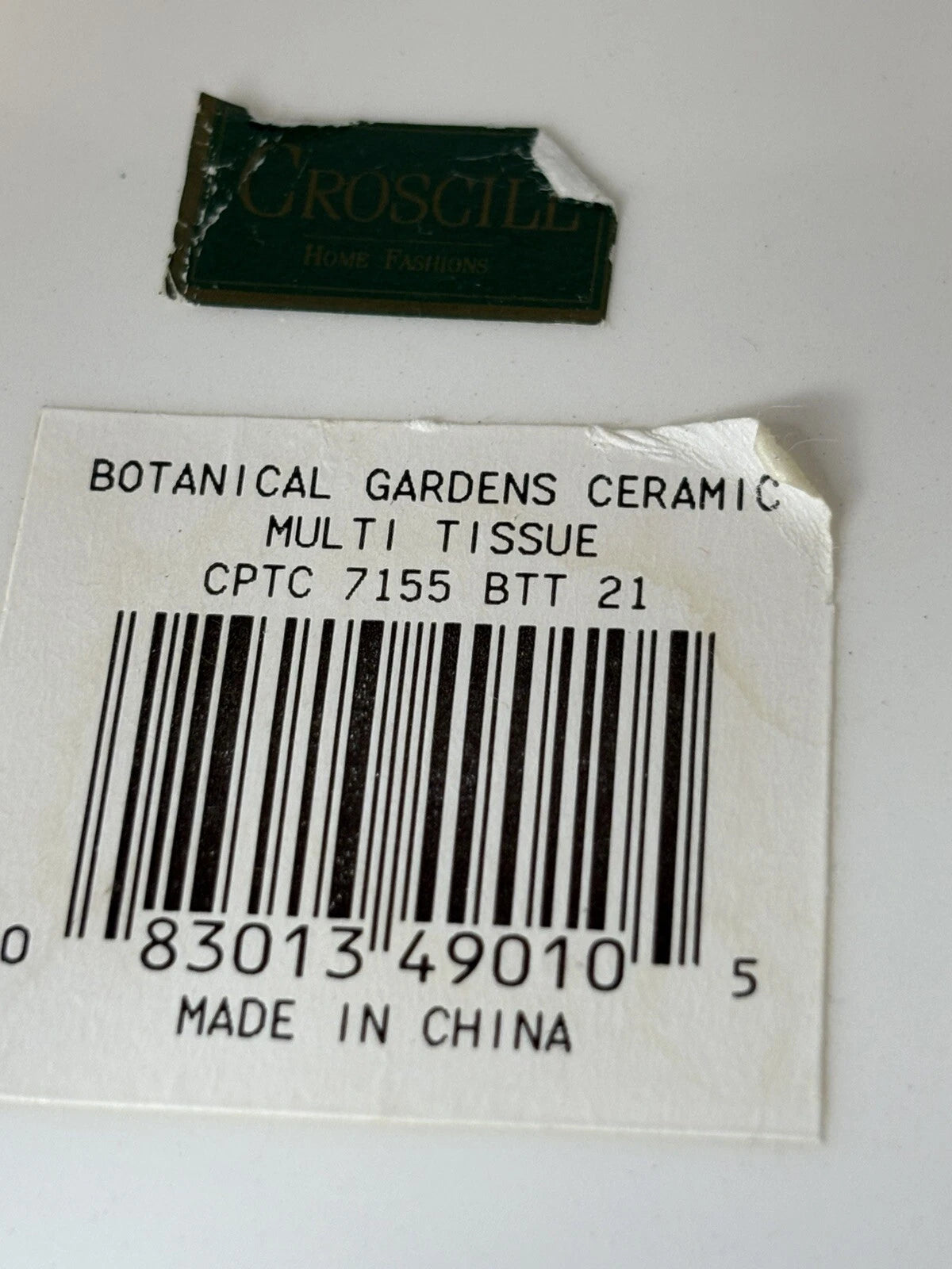 Croscill Home Fashion Tissue Box Holder - Botanical Gardens Ceramic Tissue | eBay