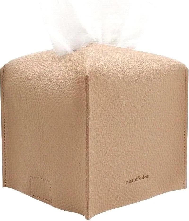 Tissue Box Cover Holder, Square with Bottom Belt by Carrot'S Den - PU Leather | eBay