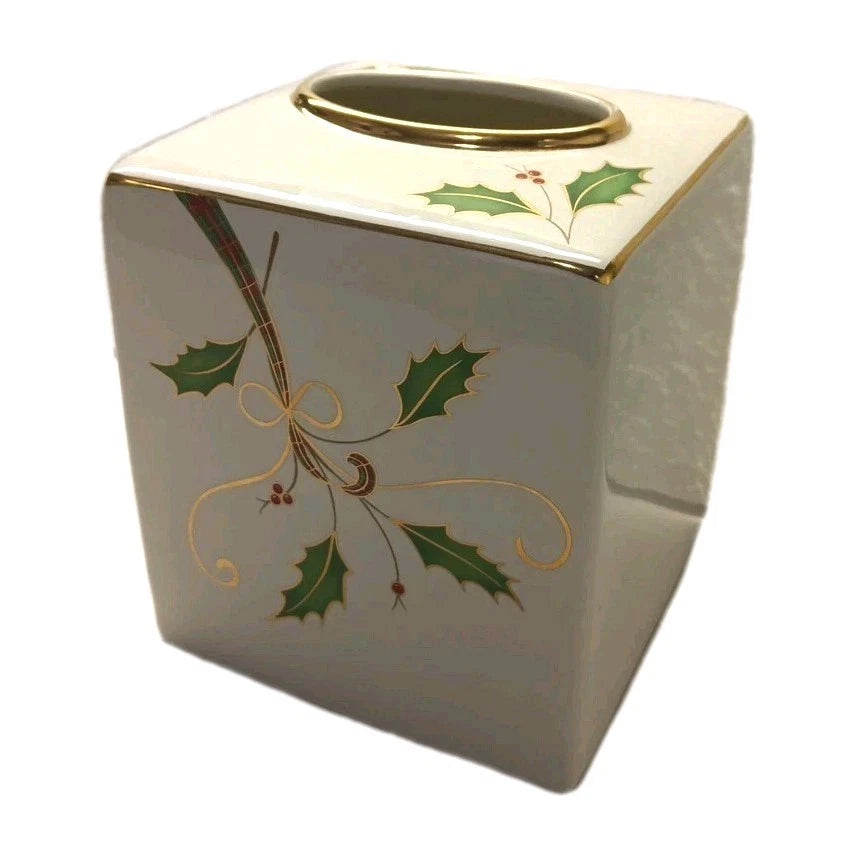 Beautiful Lenox Holiday Nouveau Porcelain Tissue Box Cover Christmas Collection | eBay