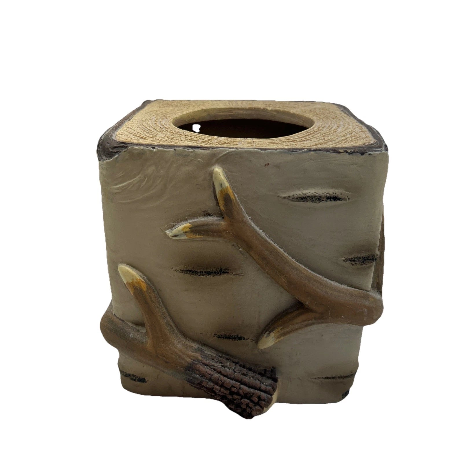 Square Deer Hunting Antler Theme Kleenex / Tissue Box Cover VGC | eBay