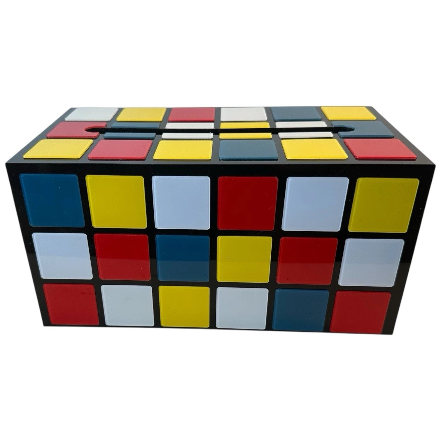 Rubix Cube Tissue Box Cover Standard 5-1/4 x 9-7/8 x 4-7/8" Magnetic Closure NEW | eBay