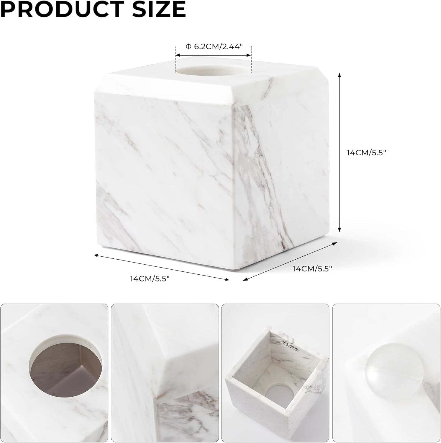 Tissue Box Cover Italy Natural Marble Heavy Duty Square Facial Toilet Paper Hold | eBay