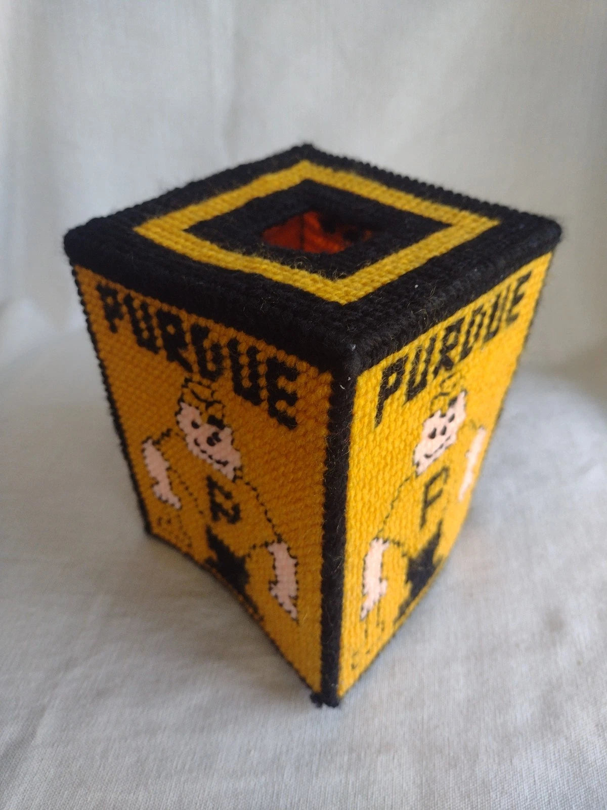Pair of Vintage Purdue Boilermakers Homemade Tissue Box Covers | eBay