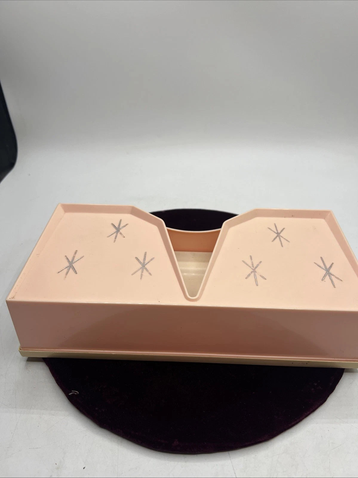 Vintage Lustro Ware Atomic Pink Tissue Holder H‑33 Retro Starburst Pattern | eBay