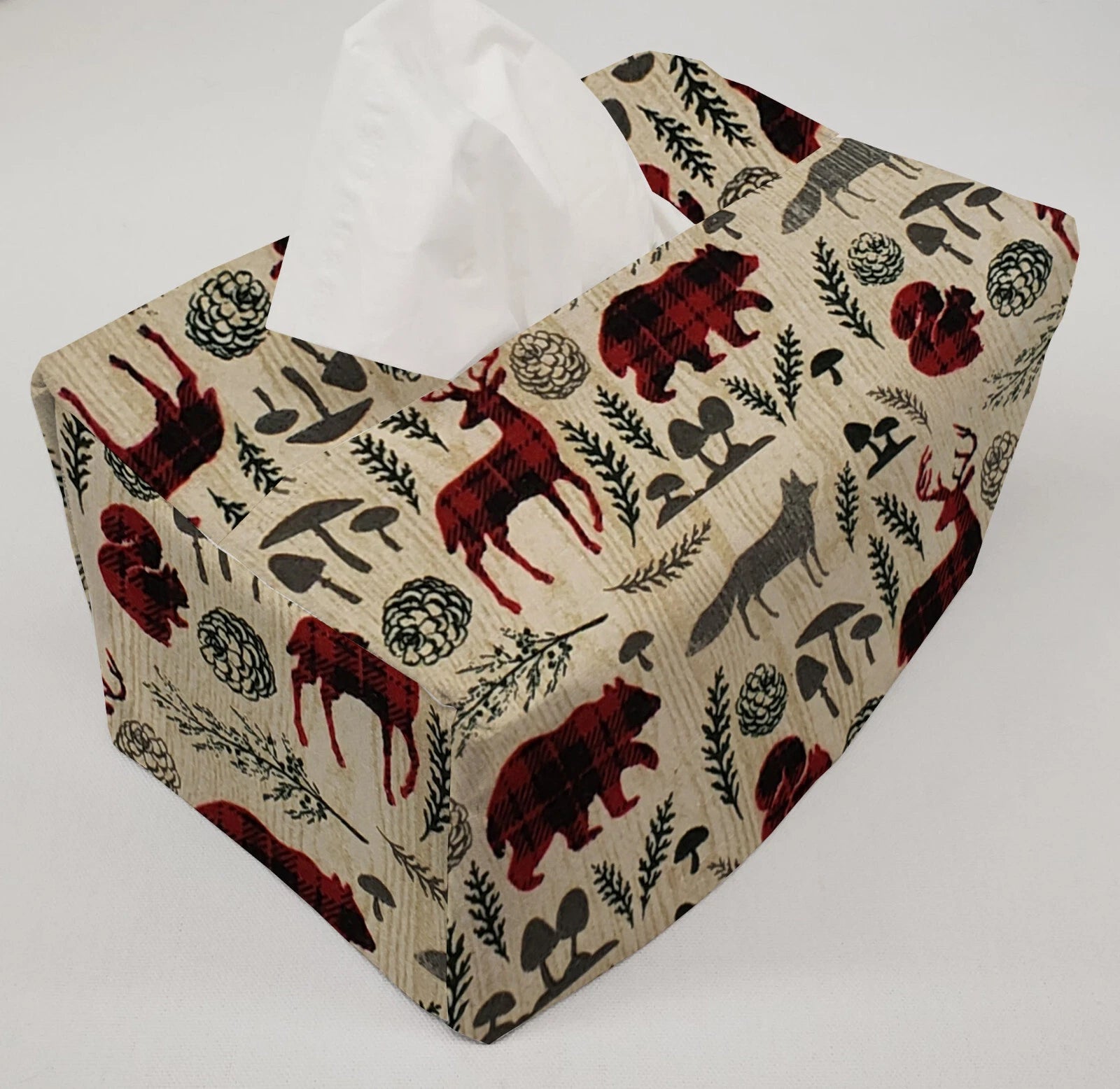 Forest Animals Woodsy Tissue Box Cover | eBay