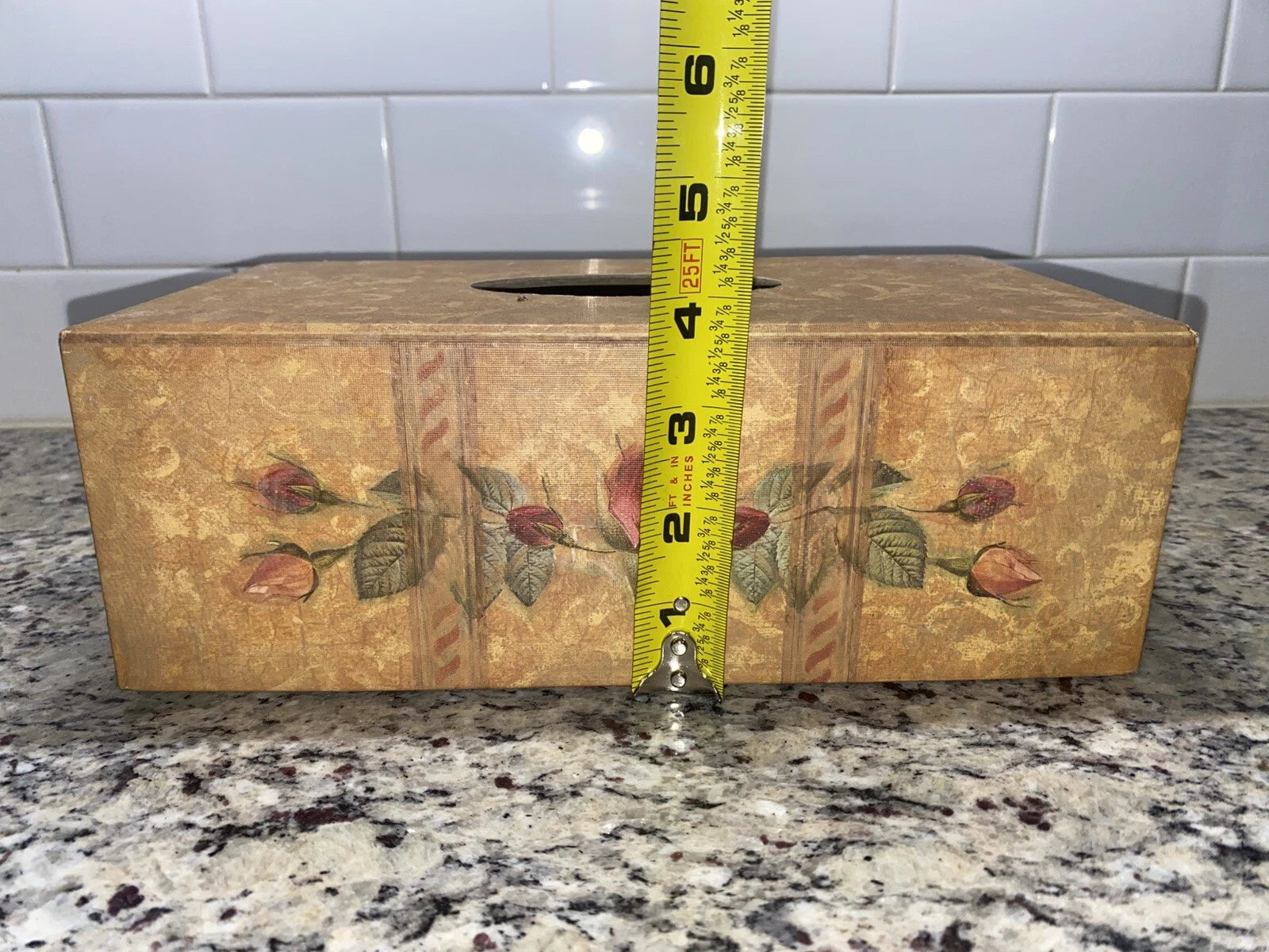 Bob's Boxes “Rosebuds” Tissue Box Cover Holder Susan A Winget Primitive | eBay
