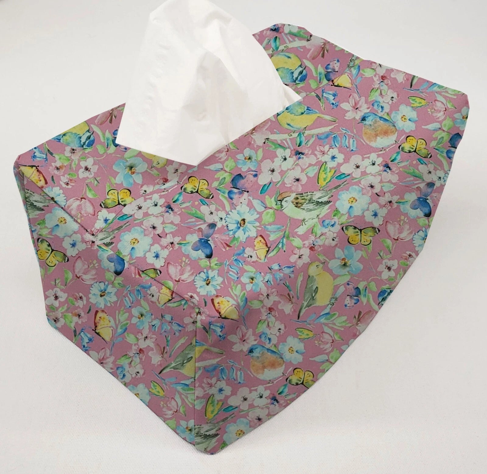 Birds & Butterflies in Blooms Tissue Box Cover (4 Colors Available) | eBay