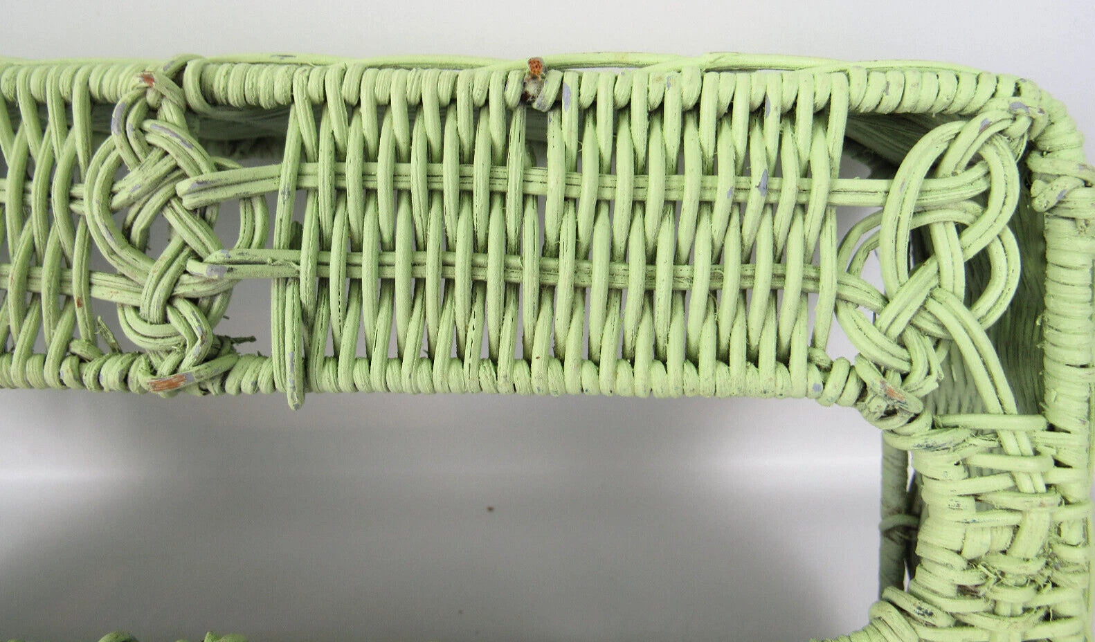 VINTAGE 70's Green Wicker Rectangular Tissue Box Cover Holder | eBay