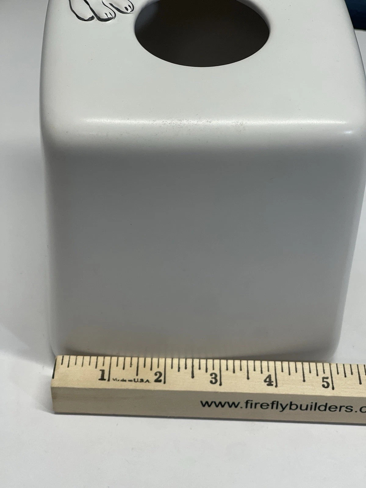 Cats Tissue Box Cover Cube White Sleeping Cat Ceramic Decor | eBay