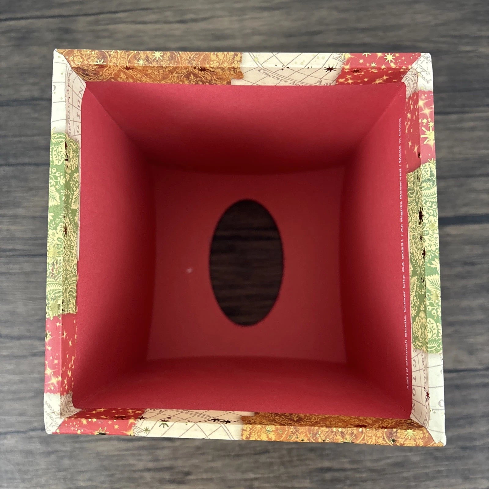 Punch Studio Christmas Tissue Box Cover Square Old World Santa Victorian Tree | eBay