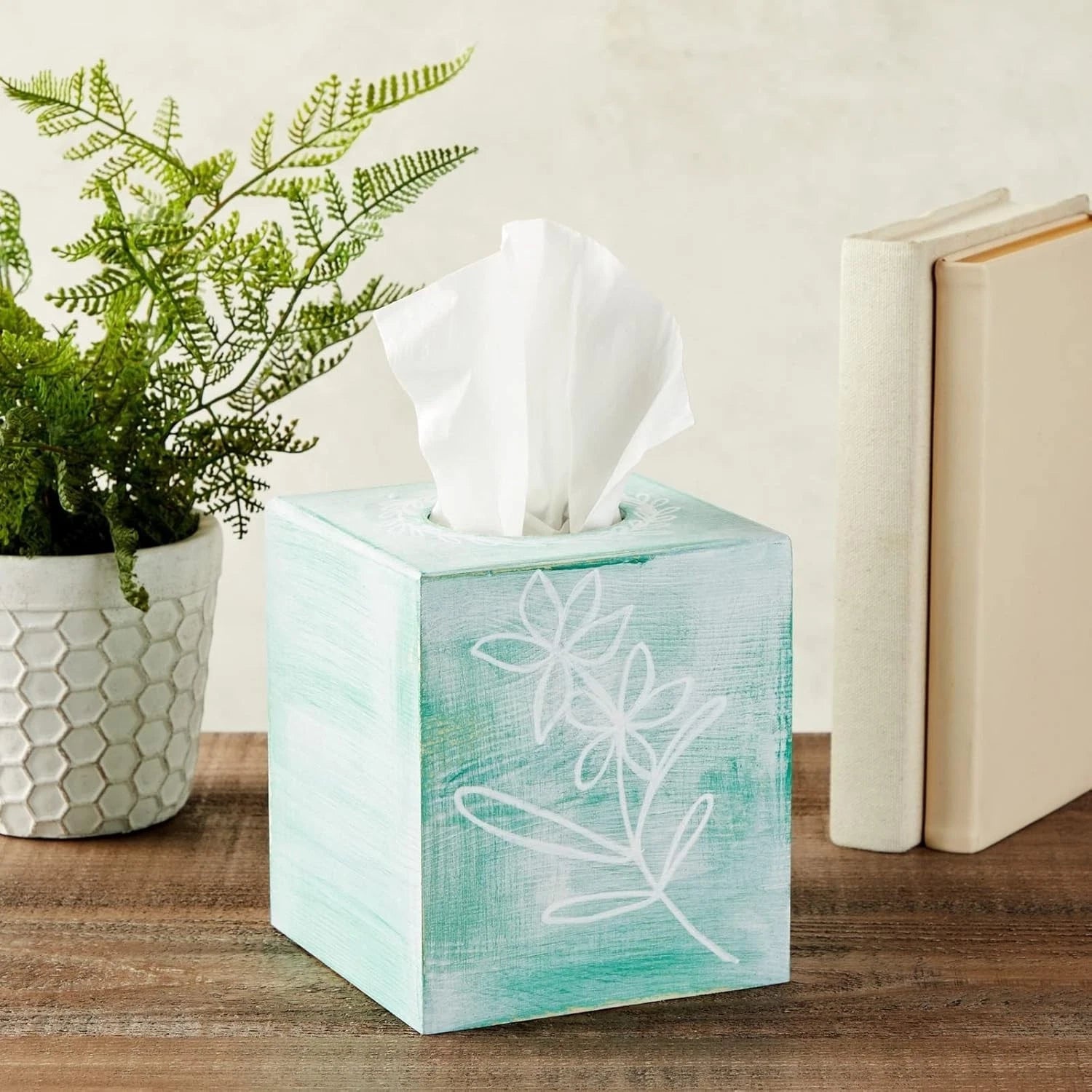 Unfinished Wood Tissue Box Cover Square Wooden Holder with Slide Out Bottom | eBay