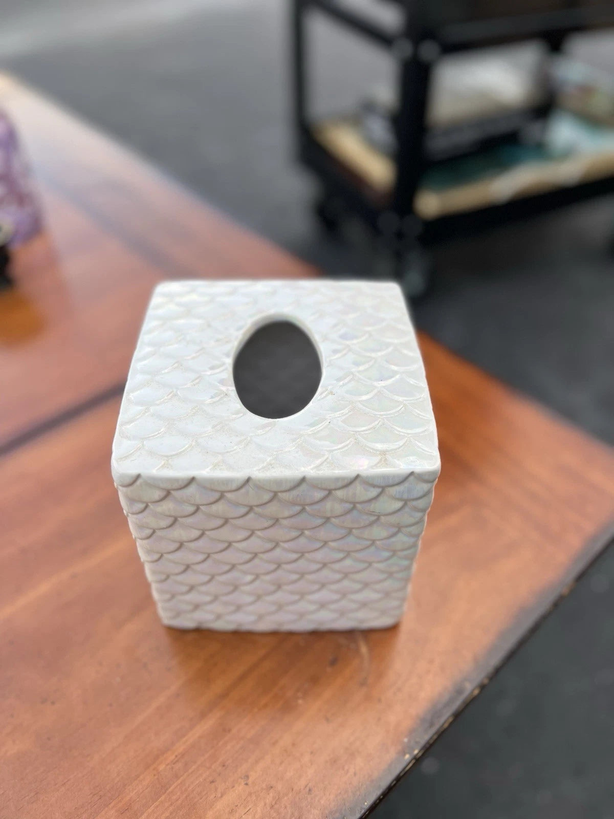 Ceramic Light Blue Square Tissue Box Cover | eBay