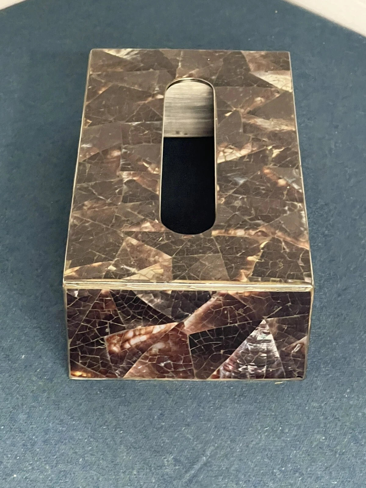 MCM Bloomingdale's Mother of Pearl Inlay Tissue Box Cover Label | eBay