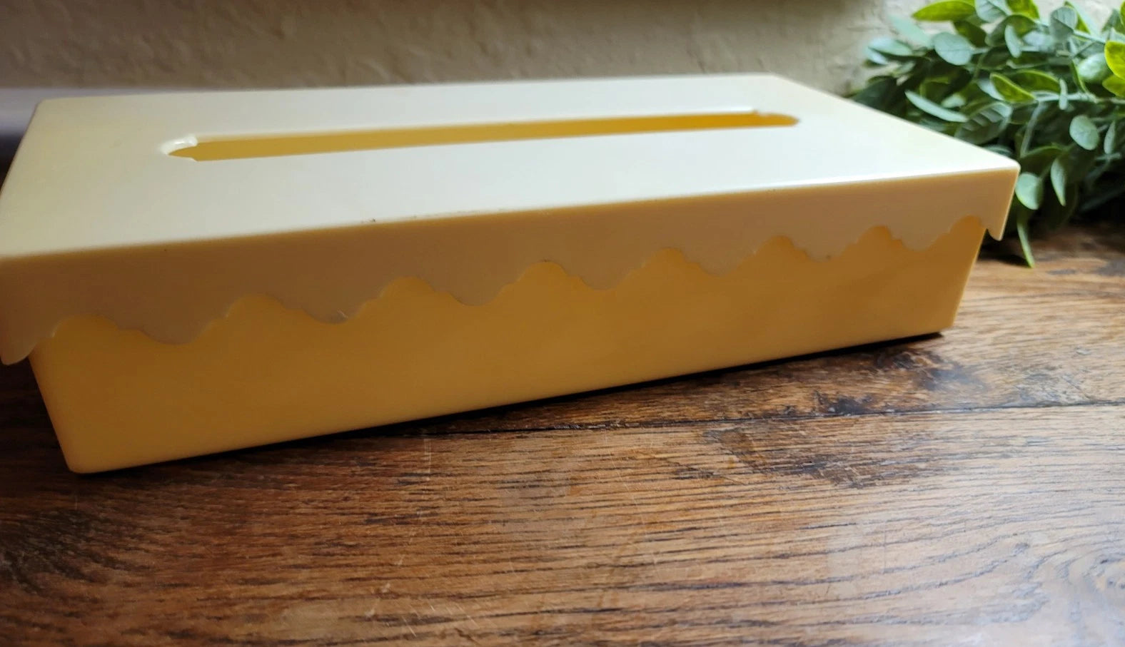 Vintage Retro 60's Amesware Tissue Box Holder w/Lid Solid Yellow Plastic | eBay
