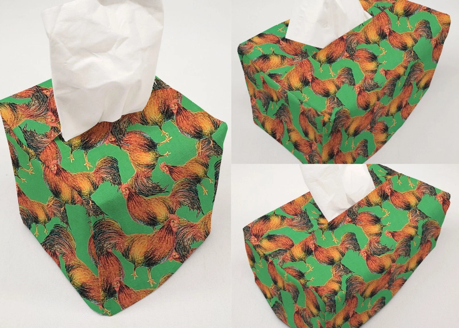 Roosters Tissue Box Cover (2 Colors Available) | eBay