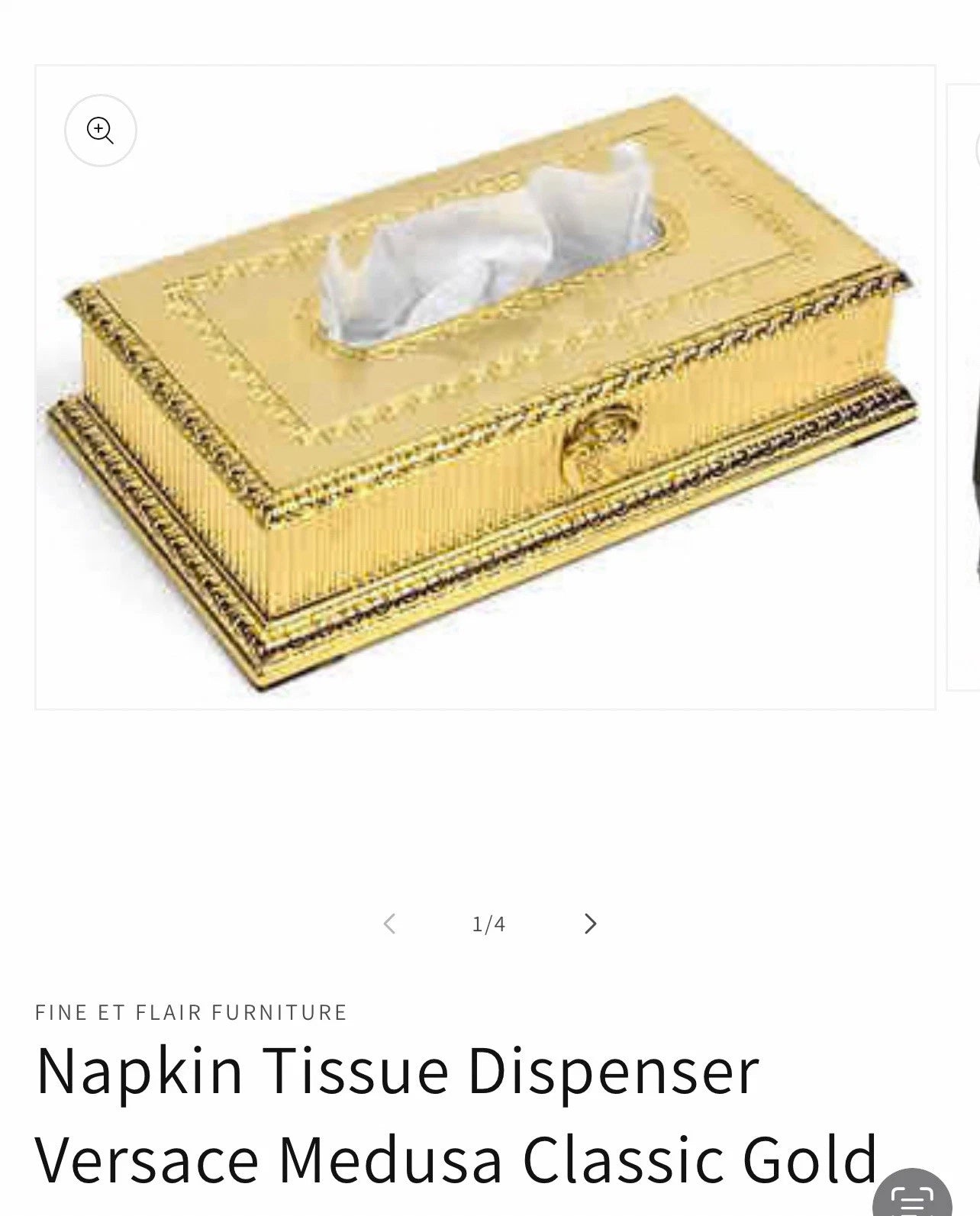 Original Versace Home Medusa Gold Metal Tissue Box Kleenex Holder | eBay