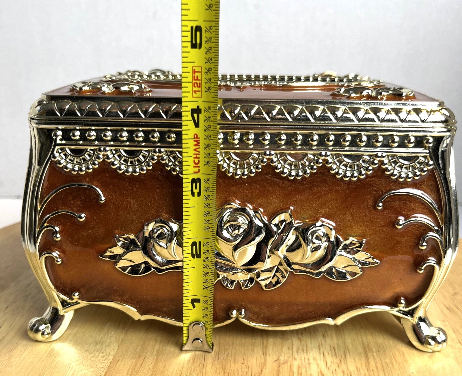 Victorian Style Tissue Box Holder Enameled Brown Silver Floral Bathroom Decor | eBay