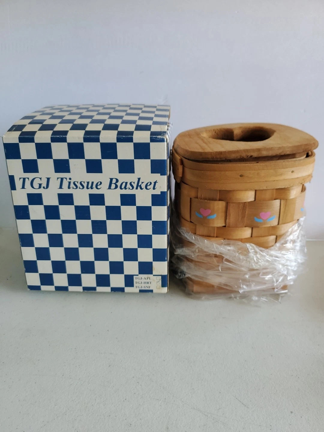 Brand New Vintage Heart Tissue Basket Holder Box Tgj Square With Box | eBay