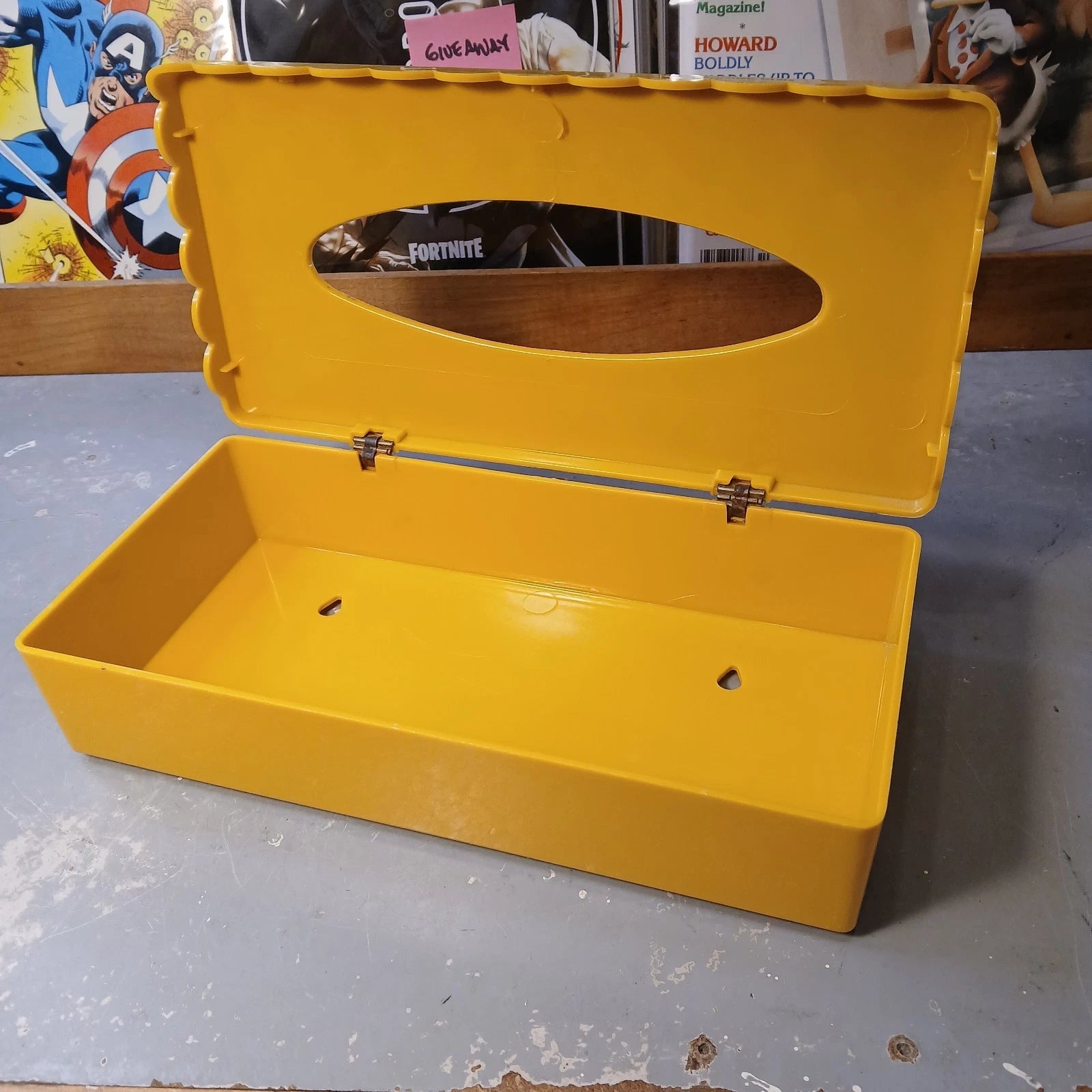 Vintage Flower Power Floral Hippie Boho Plastic Tissue Kleenex Box Mustard Gold | eBay