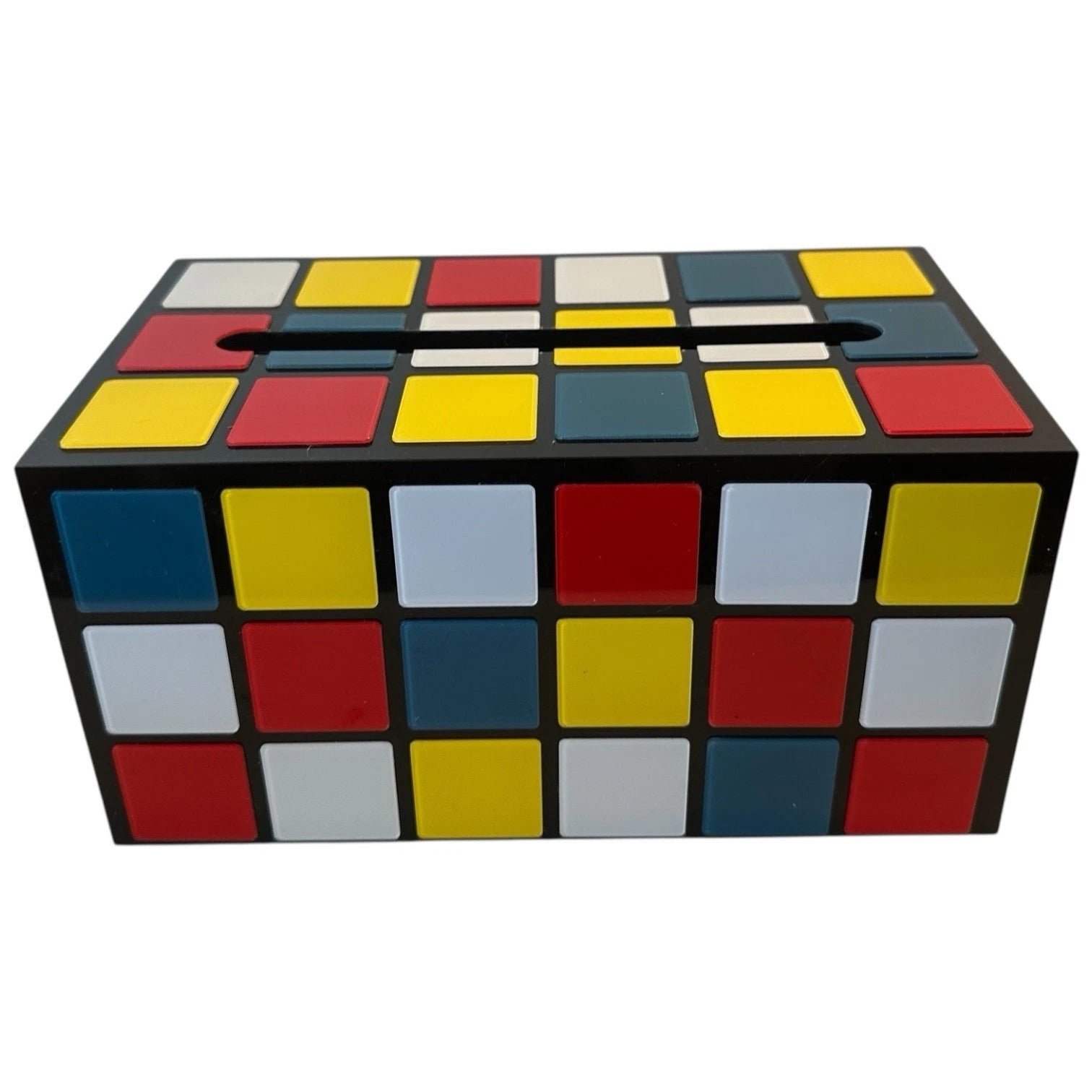 Rubix Cube Tissue Box Cover Standard 5-1/4 x 9-7/8 x 4-7/8" Magnetic Closure NEW | eBay