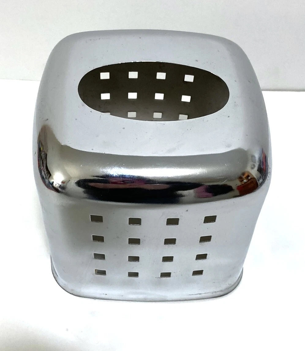 Silver Chrome Metal Highly-Reflective Tissue Box Cover Springs Metro 5.5x6" | eBay