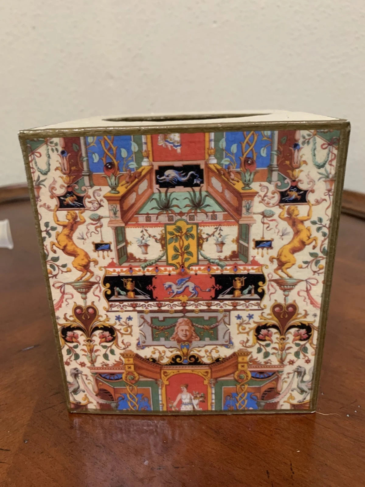 Marye- Kelley Neoclassical Decoupage Square Tissue Box Cover | eBay