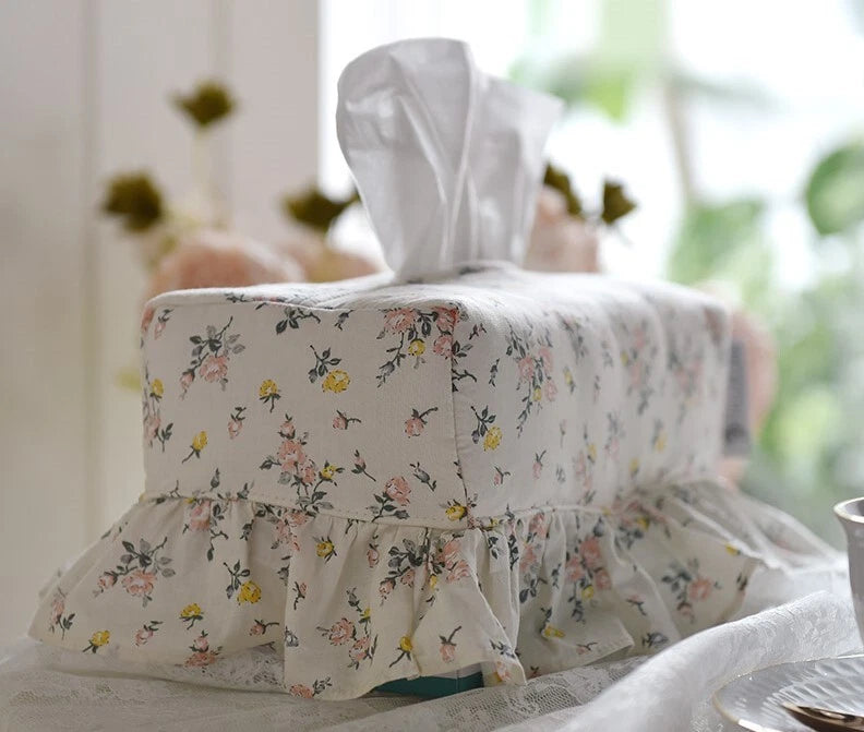 Rose Floral Cotton Tissue Box Cover Home Decoration Refill Holder, Made in Korea | eBay