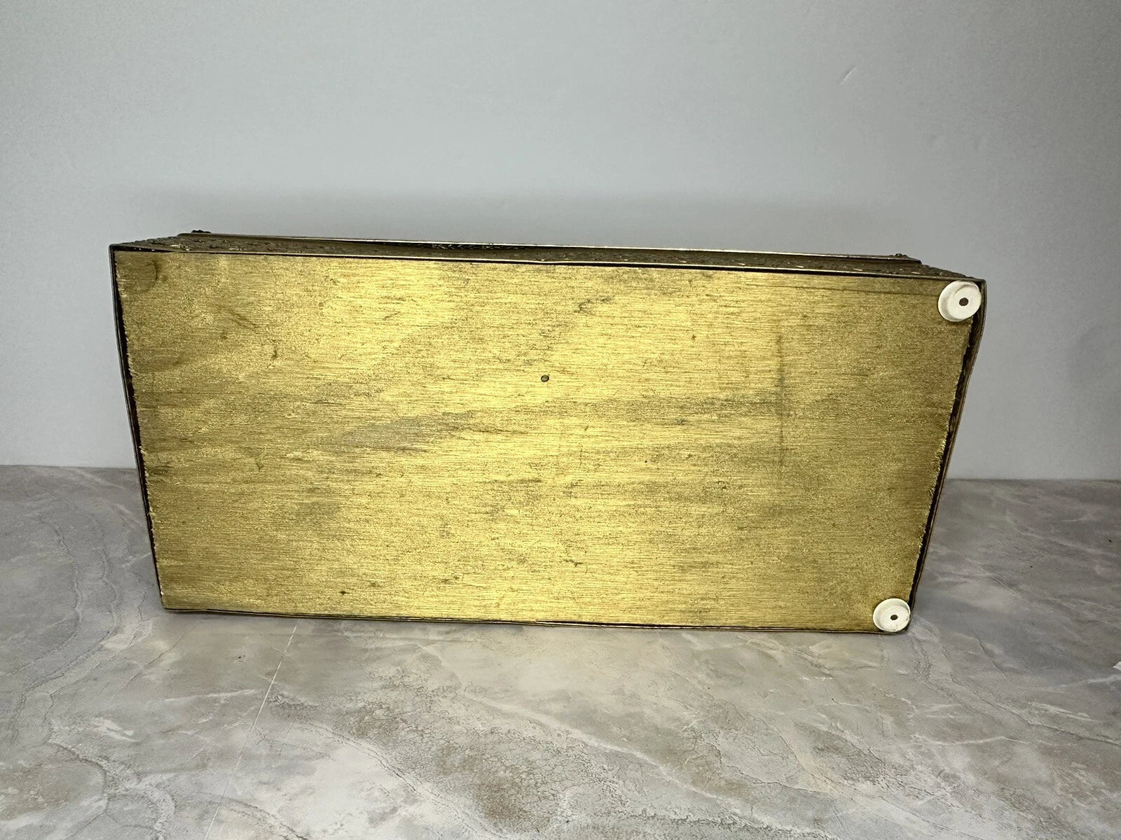 MCM Old Vintage Brass Tone Filigree Metal Vanity Tissue Box Cover Holder | eBay