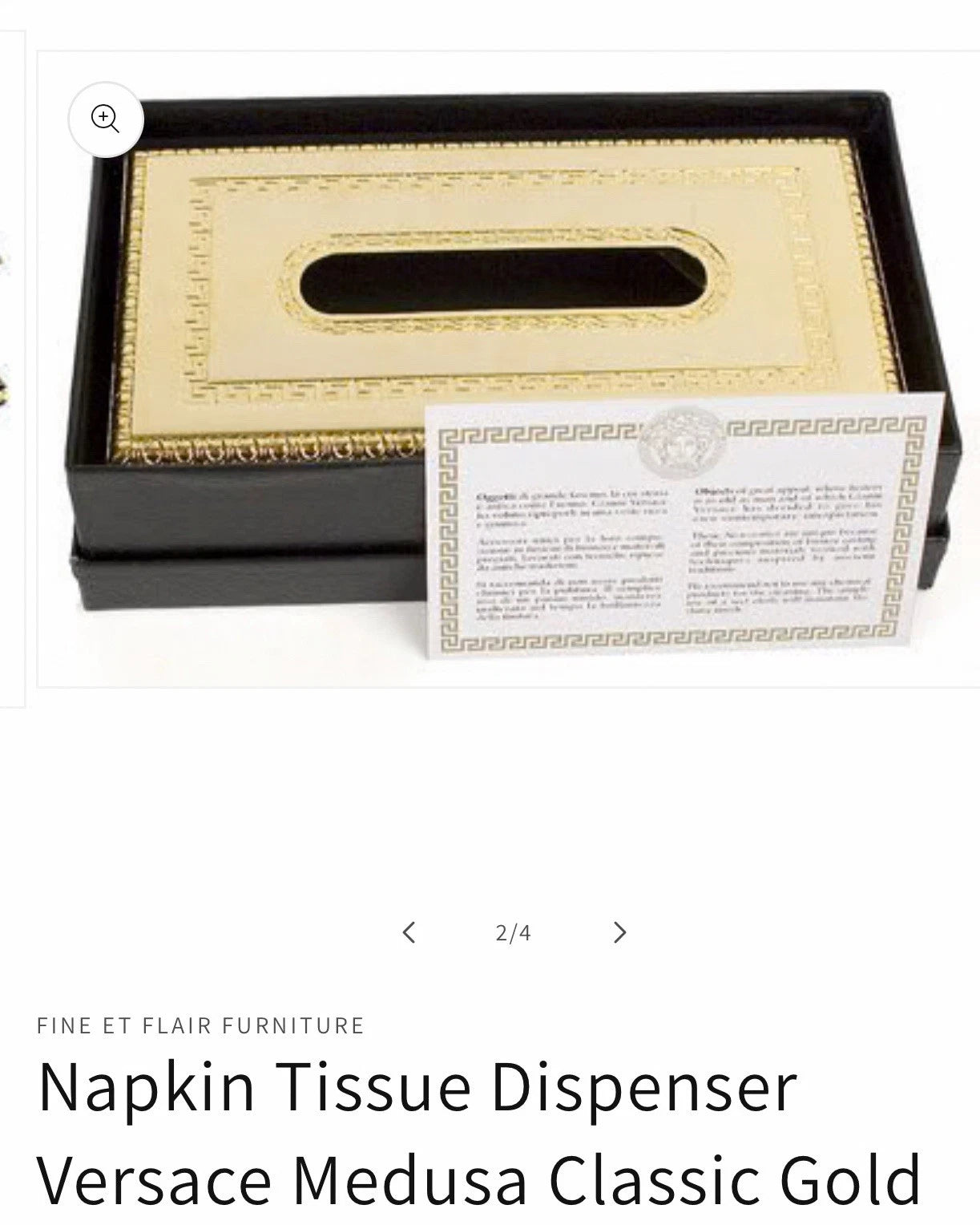 Original Versace Home Medusa Gold Metal Tissue Box Kleenex Holder | eBay