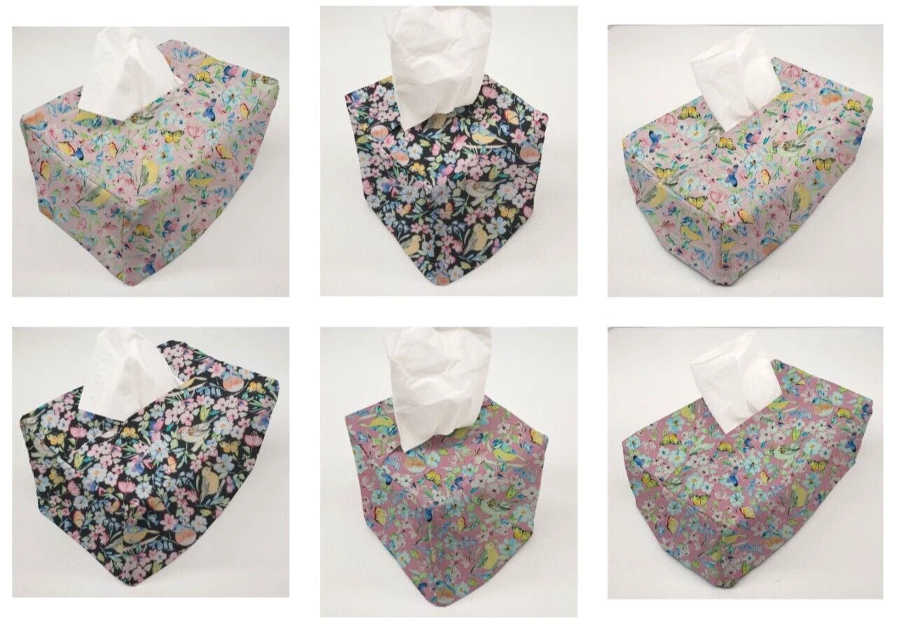 Birds & Butterflies in Blooms Tissue Box Cover (4 Colors Available) | eBay
