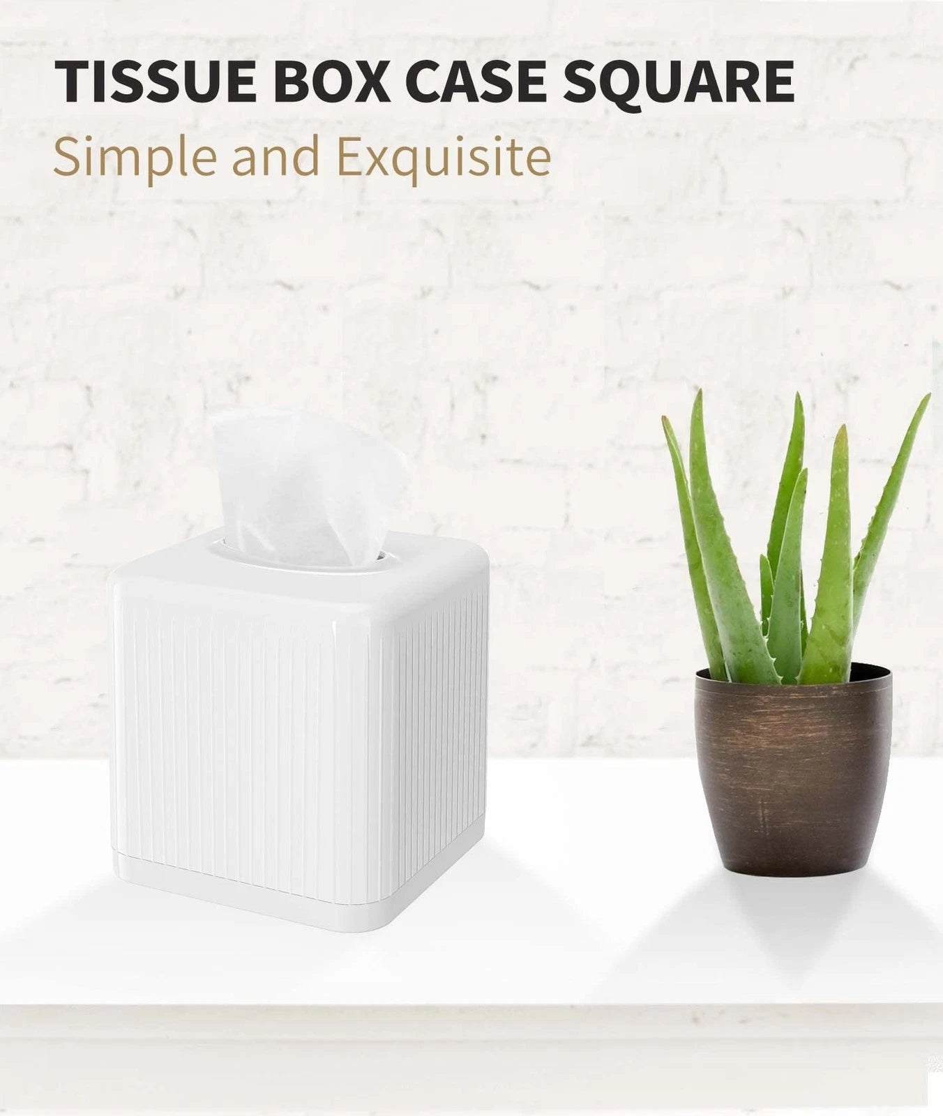 Tissue Cover with Base, Square Plastic Tissue Holder Decorative Tissue Cover ... | eBay