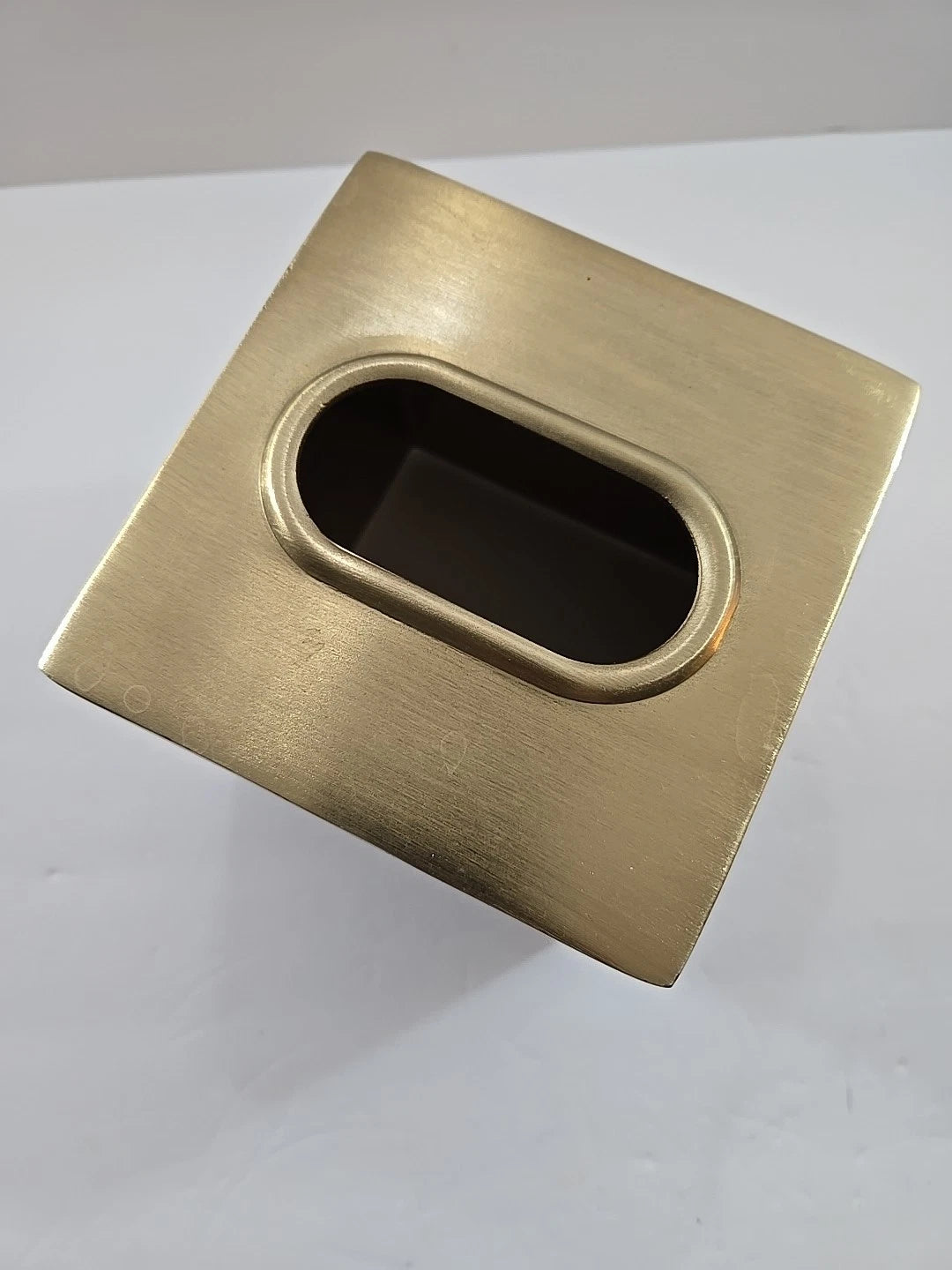 Brass Metal Textured Floral Square Tissue Box Cover 6"x5"x5" | eBay